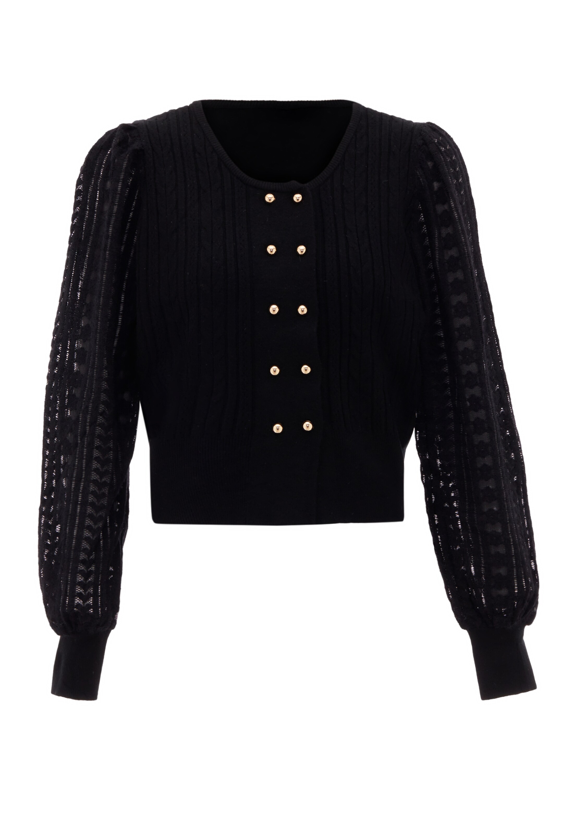 NAEMI - Casaco de malha em preto: frente