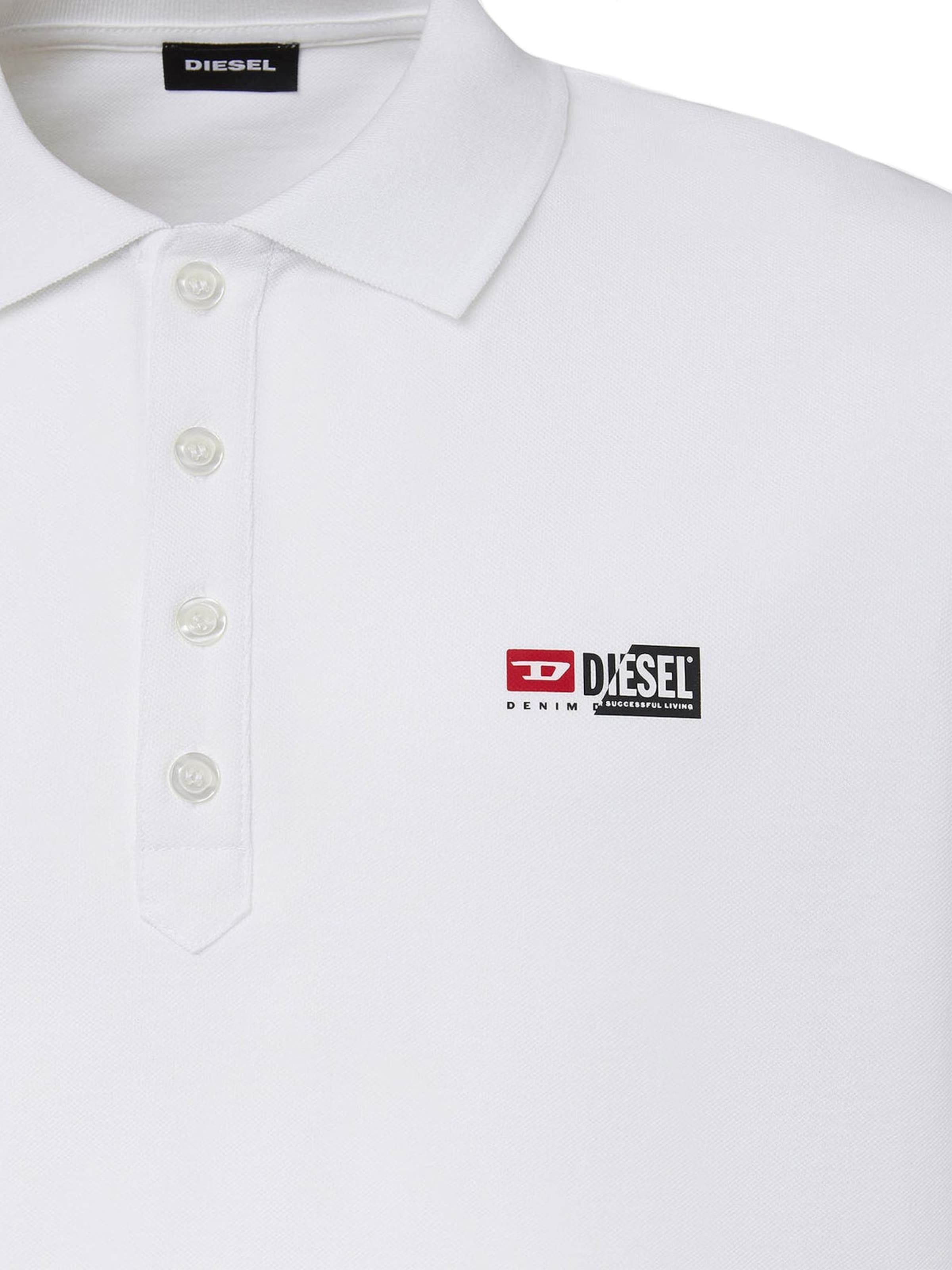 DIESEL Shirt 'T-WEET-SPLIT' in Wit
