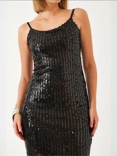 Bianco Lucci Robe en noir, Vue avec produit