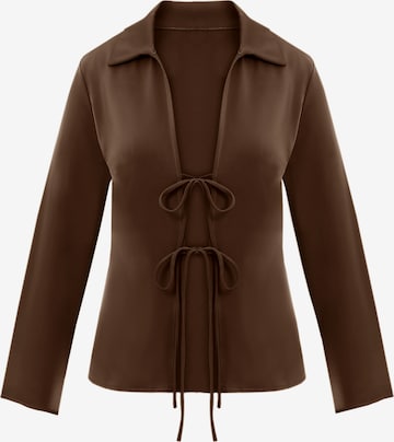 Imily Bela Blúzka - Hnedá: predná strana