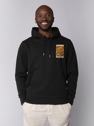 Watapparel Sweatshirt 'Tarot Nachos' in Zwart: voorkant