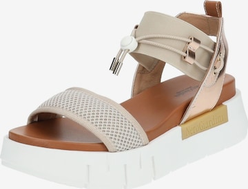 Nero Giardini Sandalen met riem in Beige: voorkant