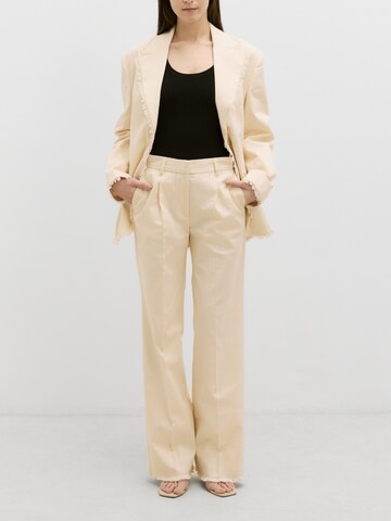 EDITED Flared Trousers 'Ariane' in Beige