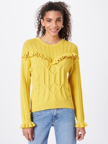 UNITED COLORS OF BENETTON Sweater in Yellow: front