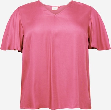 Camicia da donna 'CHANTAL' di ONLY Carmakoma in rosa: frontale