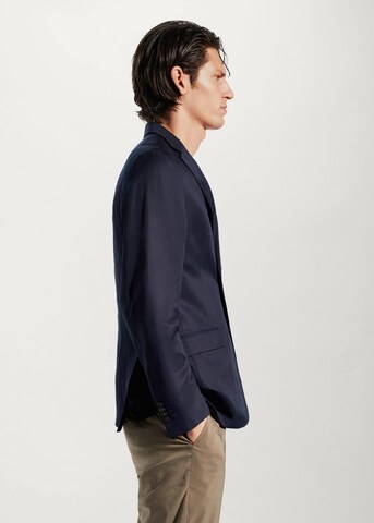 MANGO MAN Slim fit Suit Jacket 'Capri' in Blue