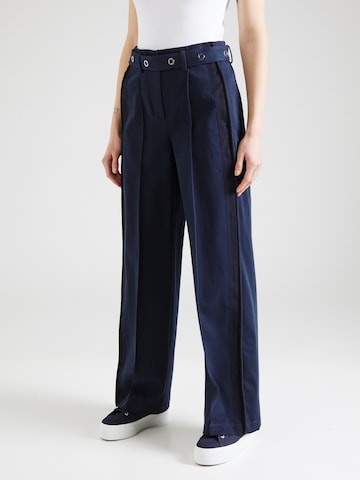 3.1 Phillip Lim Wide Leg Bukser med fals i blå: forside