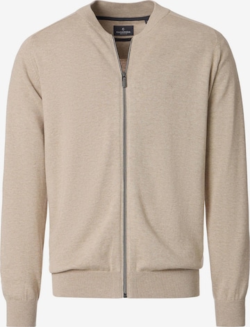CASAMODA Gebreid vest 'Basic' in Beige: voorkant
