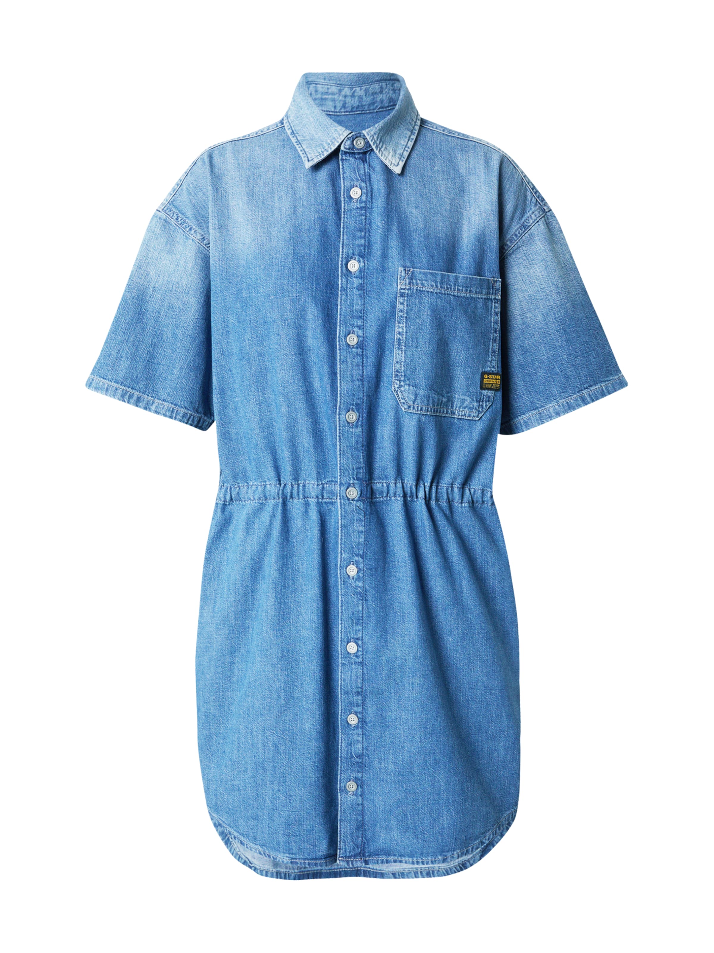 G-STAR Рокля тип риза в синьо: отпред