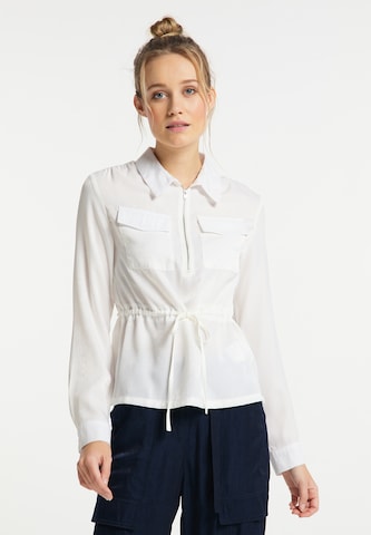 DreiMaster Vintage Blouse in Wit: voorkant