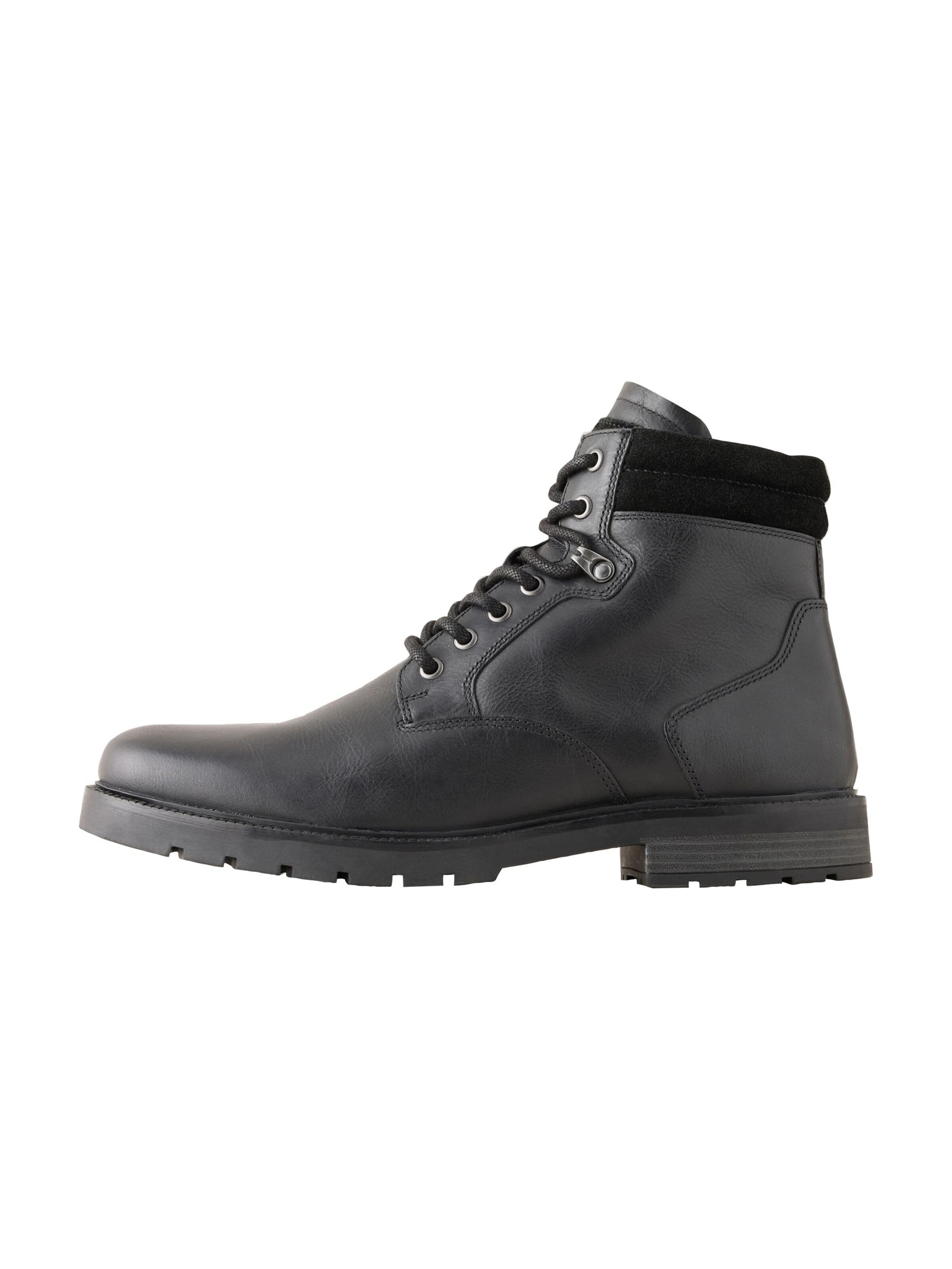 Next - Botas con cordones en negro: frente