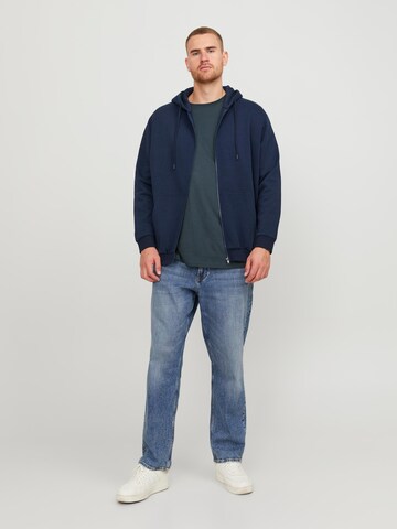 Jack & Jones Plus - Sudadera con cremallera 'Bradley' en azul