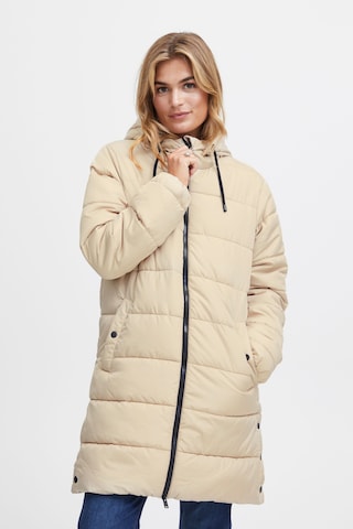 Fransa Winter Jacket 'Mabelle' in Beige: front
