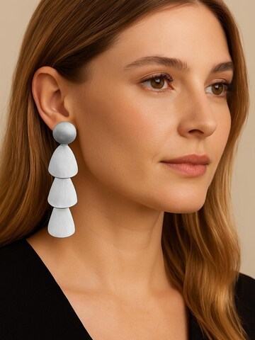 COLLEZIONE ALESSANDRO Earrings 'Senta' in Silver: front