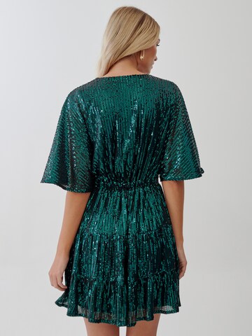 Tussah Cocktail dress 'ISSY' in Green: back