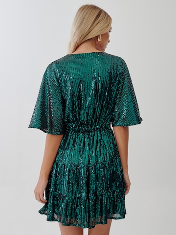 Tussah Φόρεμα κοκτέιλ 'ISSY' σε πράσινο: πίσω