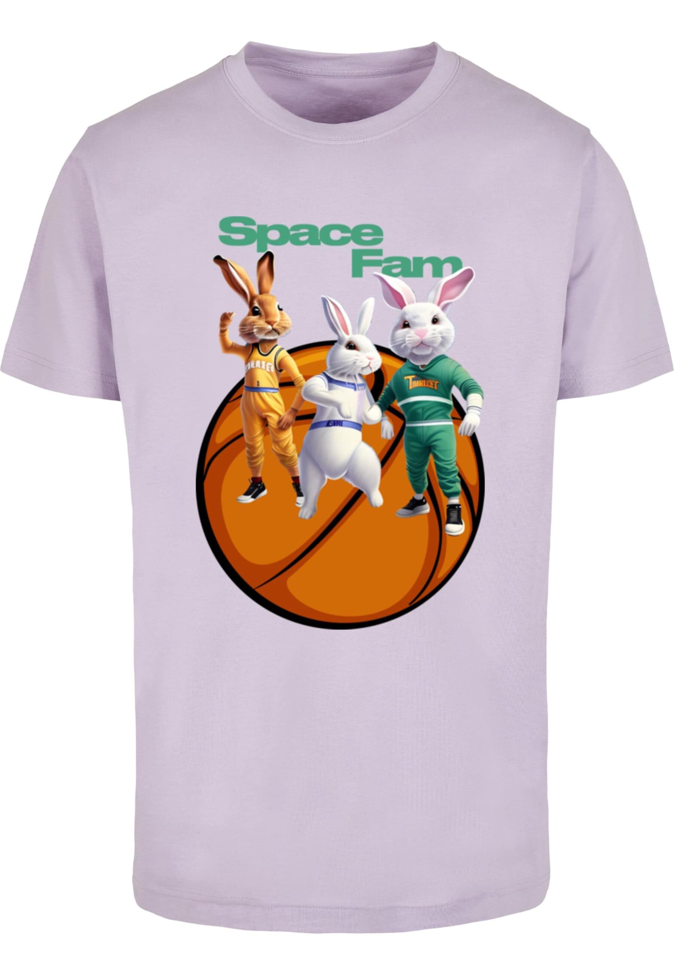T-Shirt 'Space Fam' Mister Tee en violet : devant