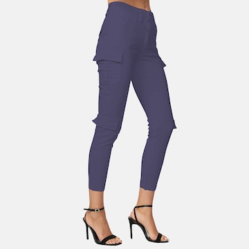 Elara Skinny Cargobroek in Blauw