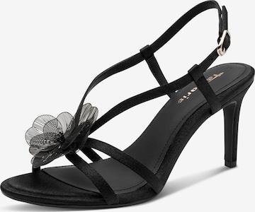 TamarisSandale s remenčićima - crna boja: prednji dio