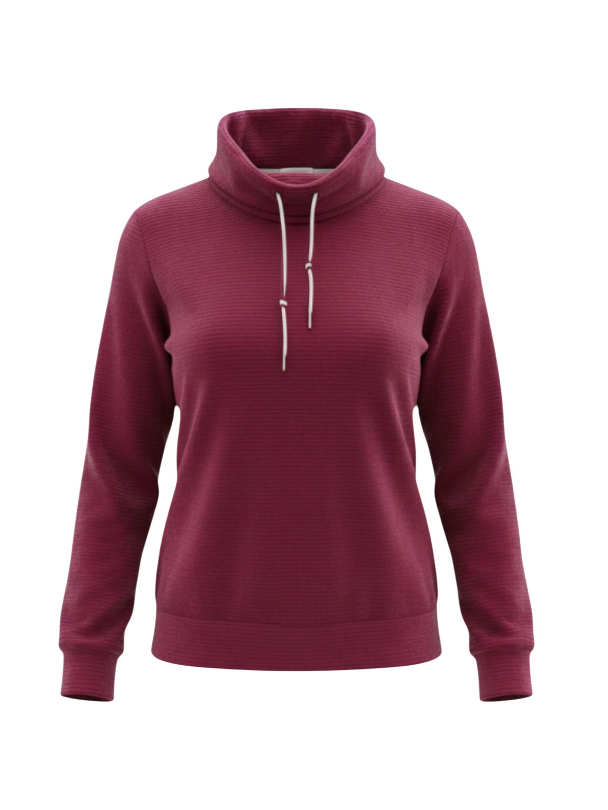 Navigazione Sweatshirt, weicher Stehkragen mit verstellbarem Kordelzug in Rot: Vorderseite
