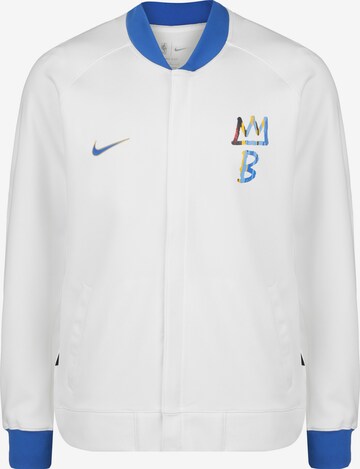 NIKE Athletic Jacket in White: front