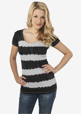 Urban Classics Shirt 'Dip Dye Stripe Tee' in Black: front