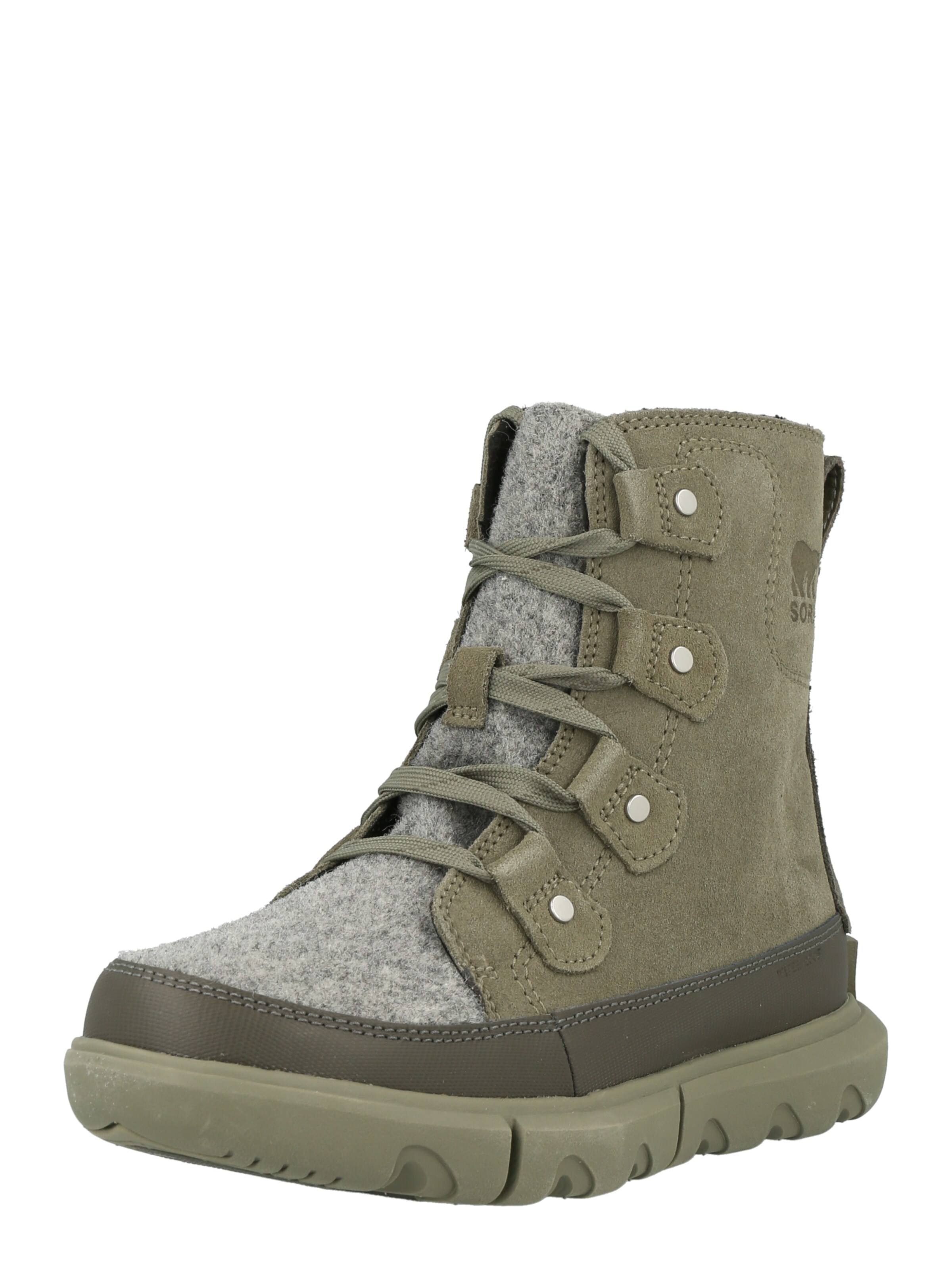 SOREL Snowboots 'JOAN' in Grün: Vorderseite