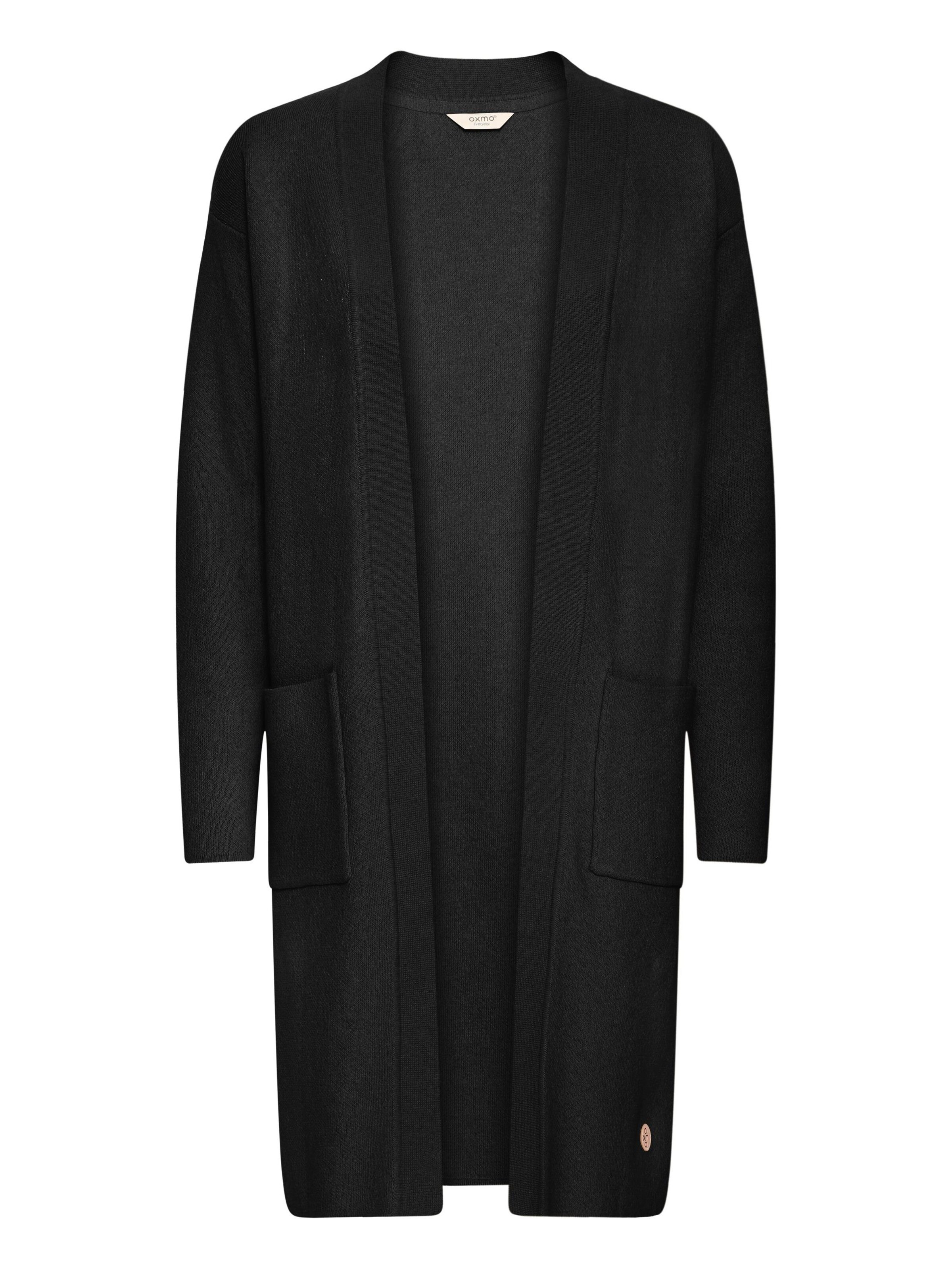 Oxmo Strickjacke ' OXFINA ' in Schwarz: Vorderseite