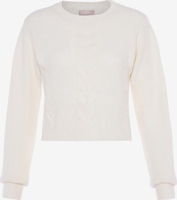 Jalene Sweater in White: front