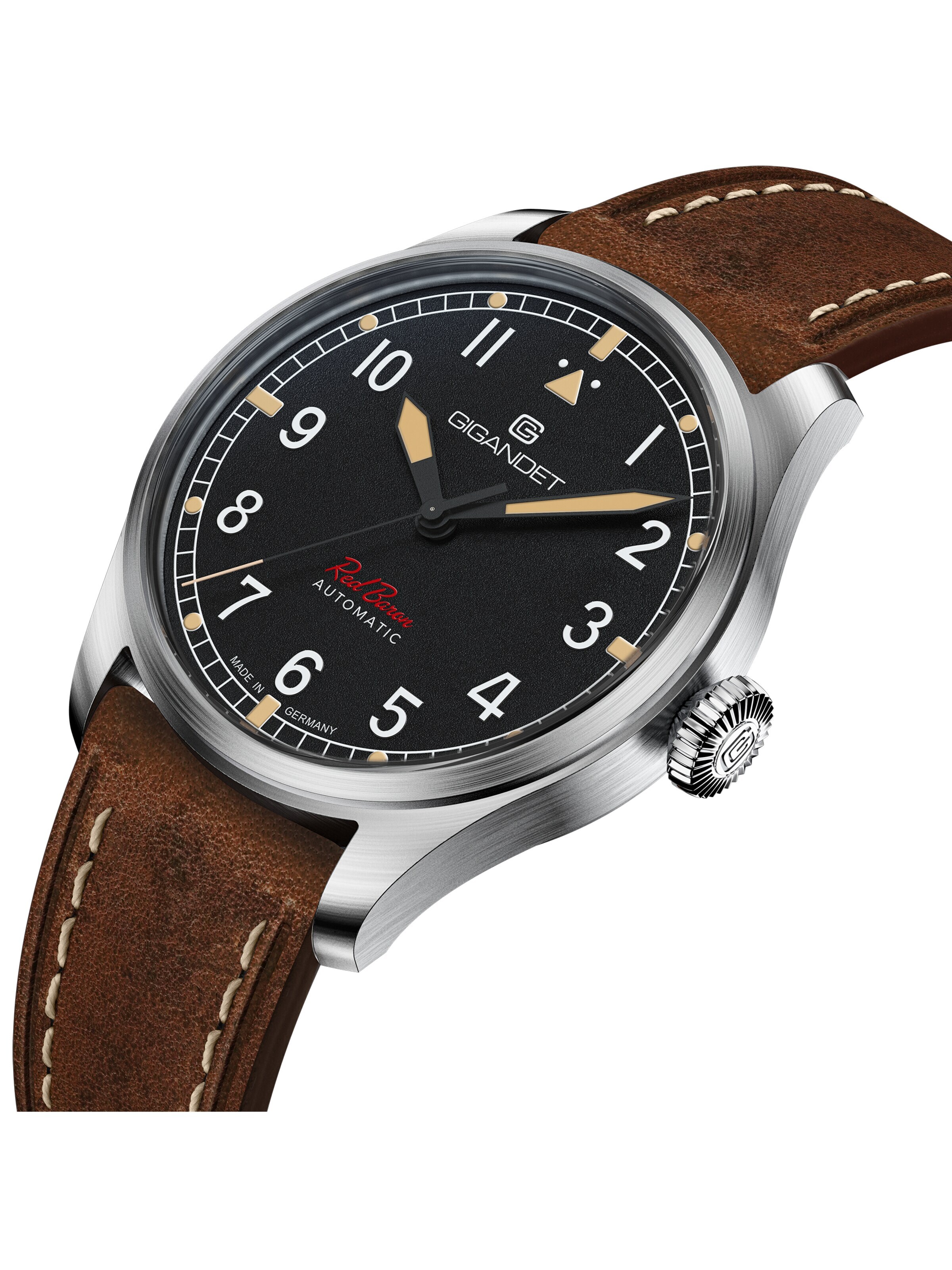 Gigandet Analog Watch 'RED BARON' in Brown