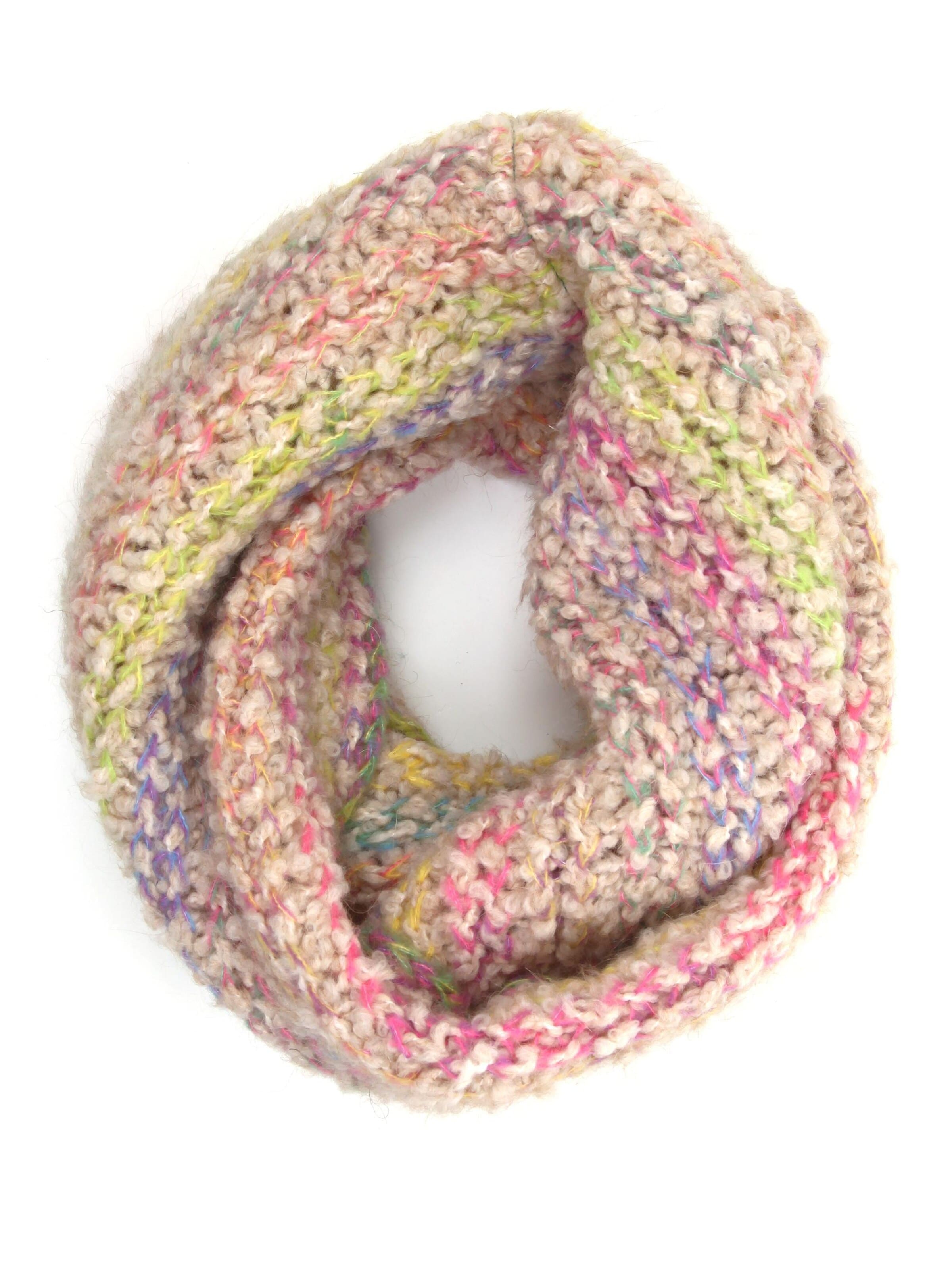 COLLEZIONE ALESSANDRO Tube Scarf 'Cinzia' in Beige: front