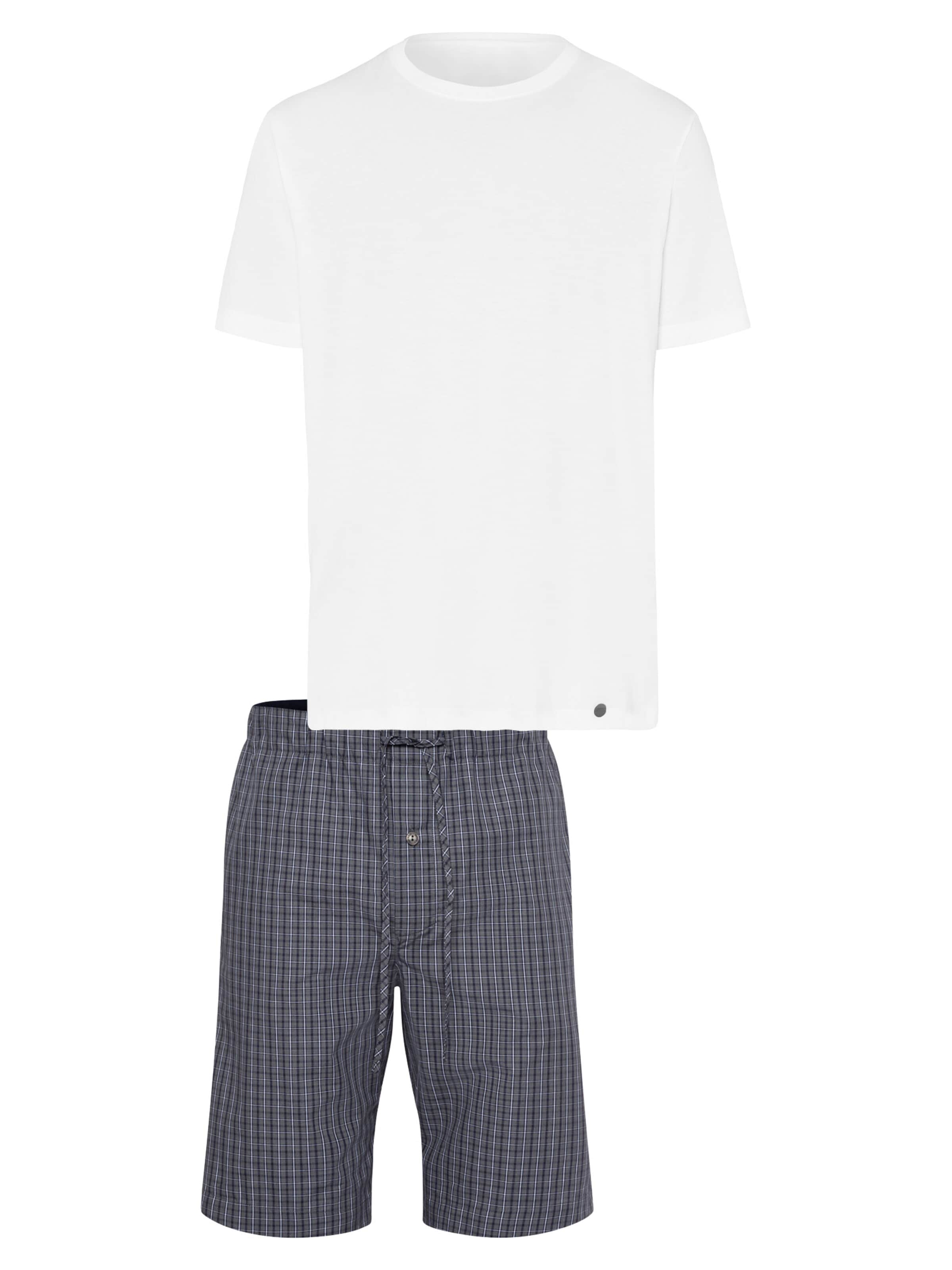 Hanro Pyjama kurz 'Night & Day' in Weiß: Vorderseite