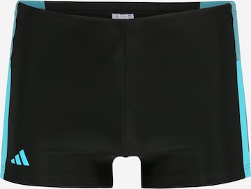 ADIDAS PERFORMANCE Athletic Swim Trunks 'Colorblock 3-Stripes' in Black: front