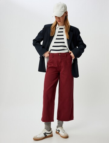 Koton Wide leg Trousers in Red