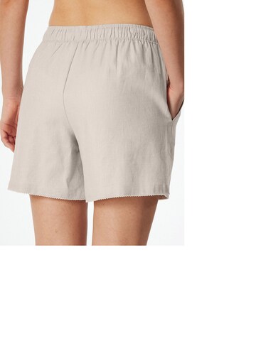 Pantalon de pyjama ' Mix & Relax Web ' SCHIESSER en beige