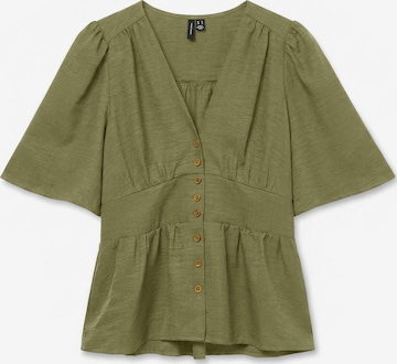 VERO MODA - Blusa en verde: frente