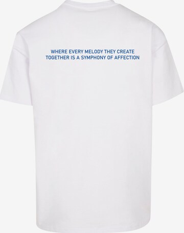 T-Shirt 'Love Birds' Merchcode en blanc