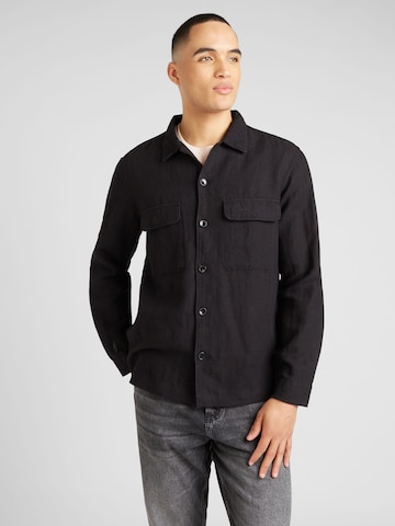SELECTED HOMME - Comfort Fit Camisa 'MADS' em preto: frente