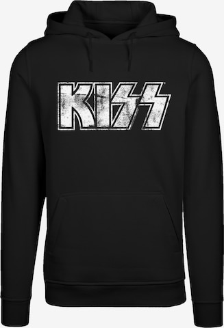 Sweat-shirt 'Kiss Rock Music Band Vintage ' F4NT4STIC en noir : devant