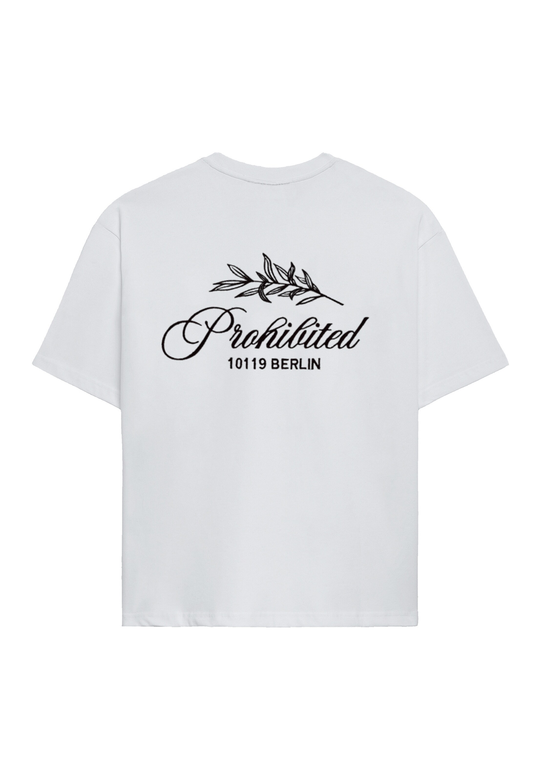 Prohibited - Camisa 'Leaf' em branco