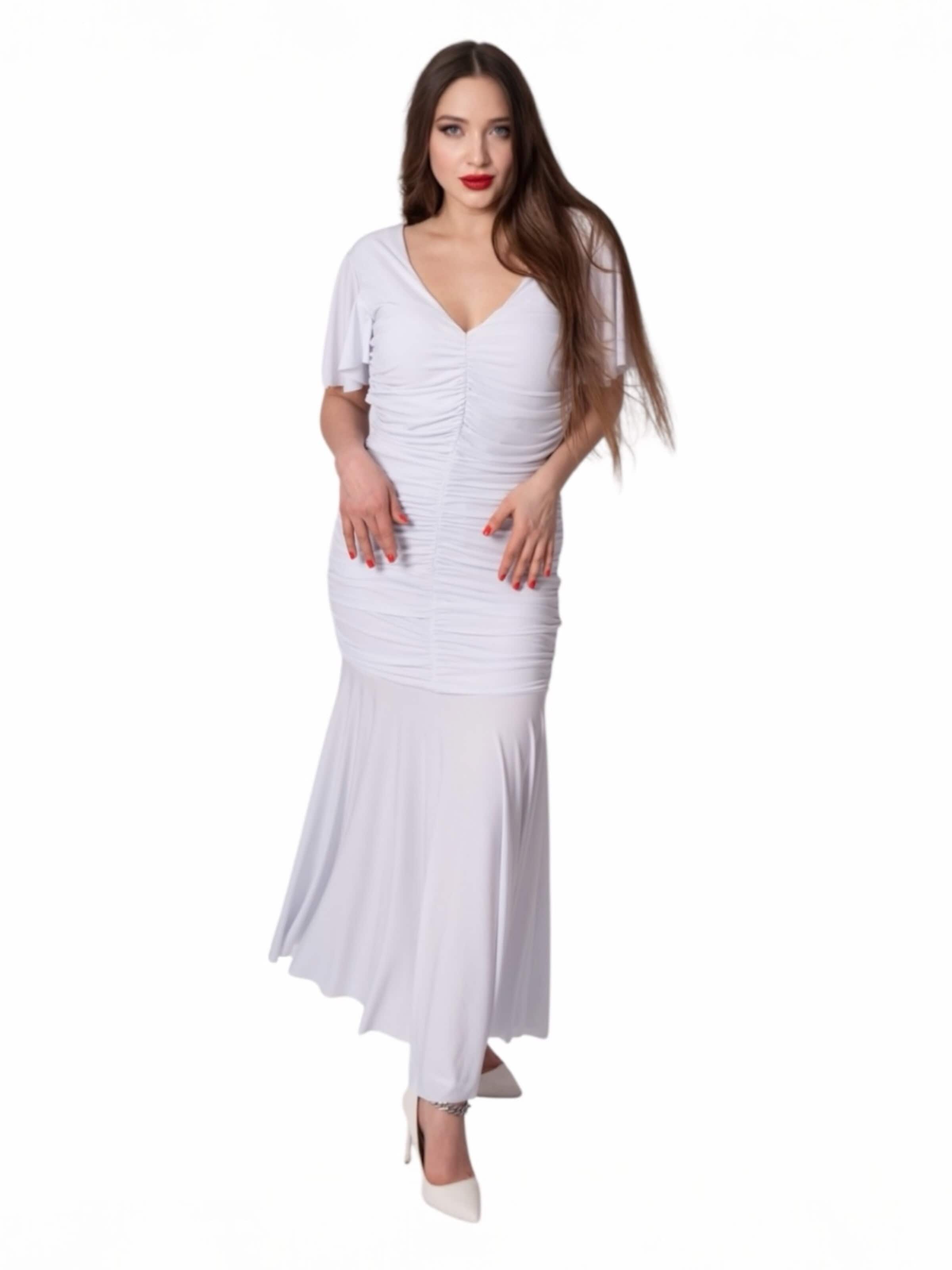 Elena Athanasiadou Abendkleid 'Dress Athenian Grace'‌‌‌‌‌‌‌‌‌‌ in Weiß: Vorderseite
