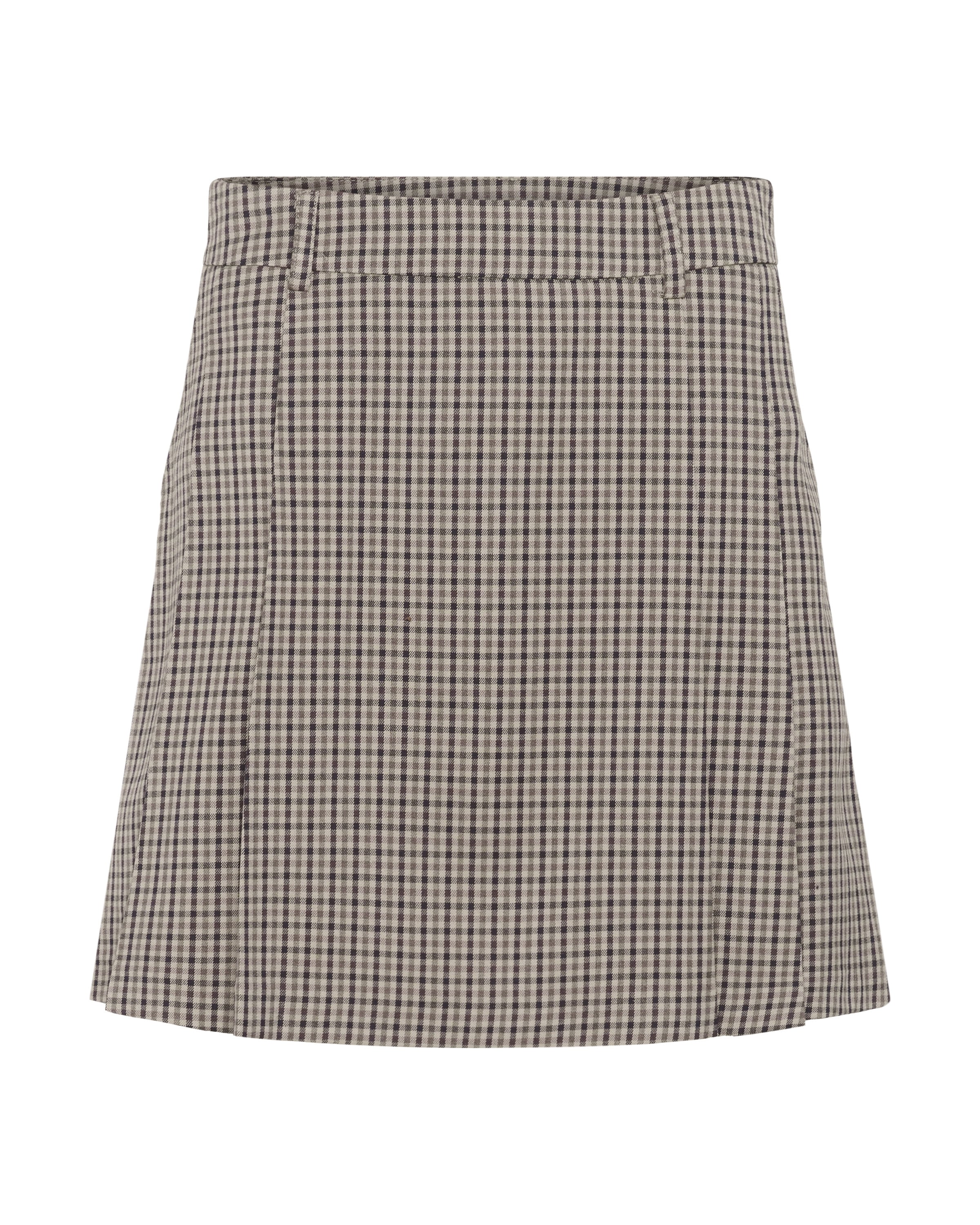 CULTURE Nederdel 'Checka' i beige / lysebrun / sort, Produktvisning