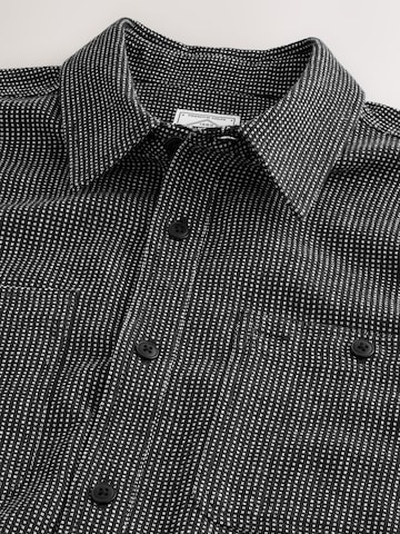 Next Regular fit Button Up Shirt in Black