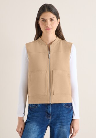 CECIL Vest in Beige: front