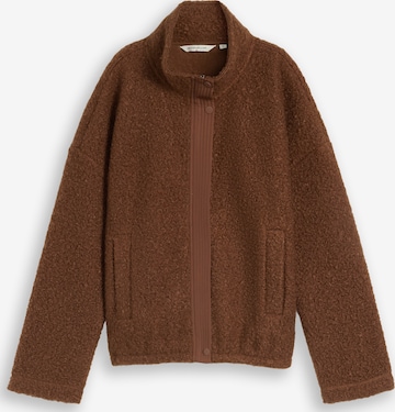TOM TAILOR Sweatvest in Bruin: voorkant