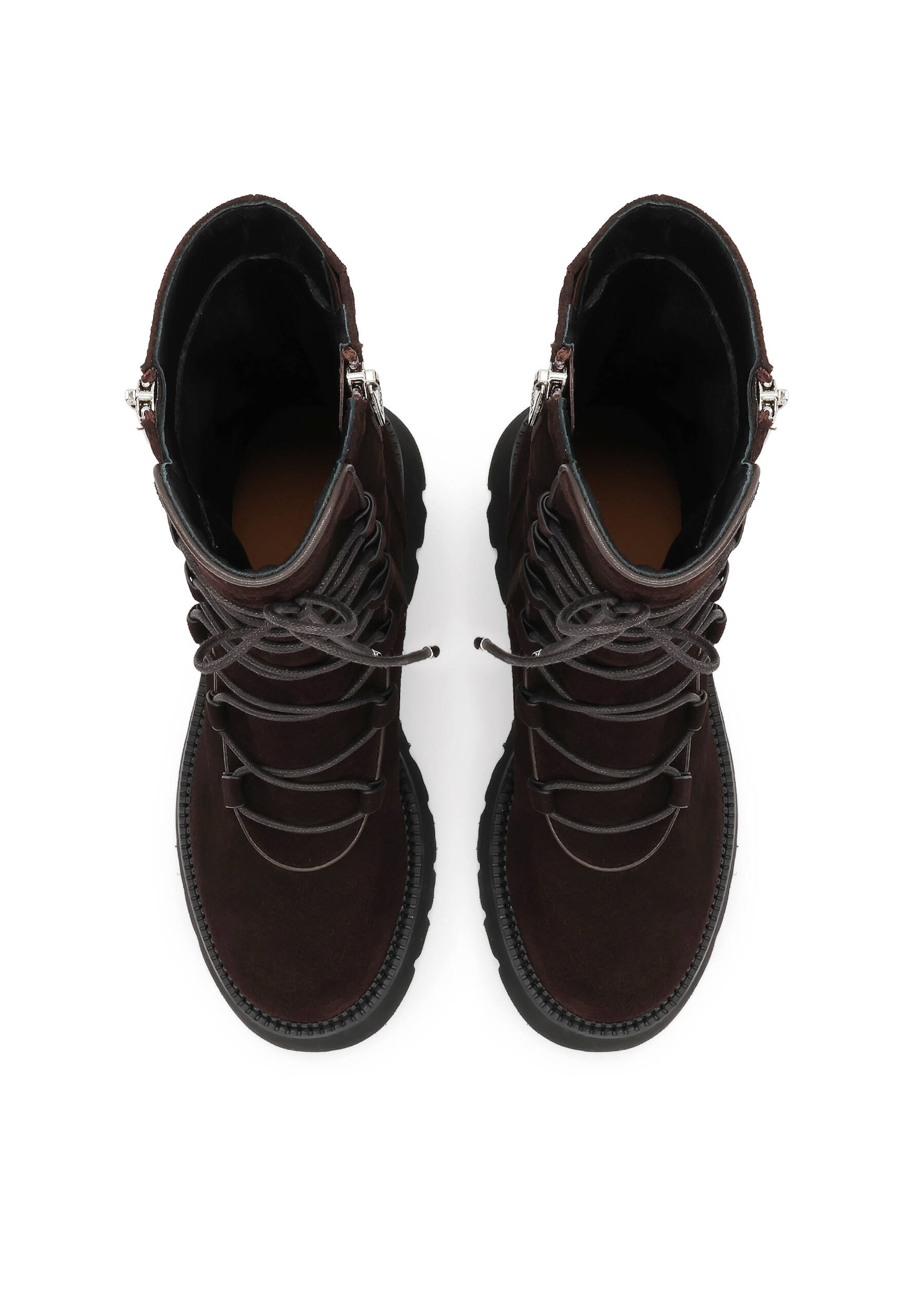 Kazar Ниски ботуши с връзки в кафяво