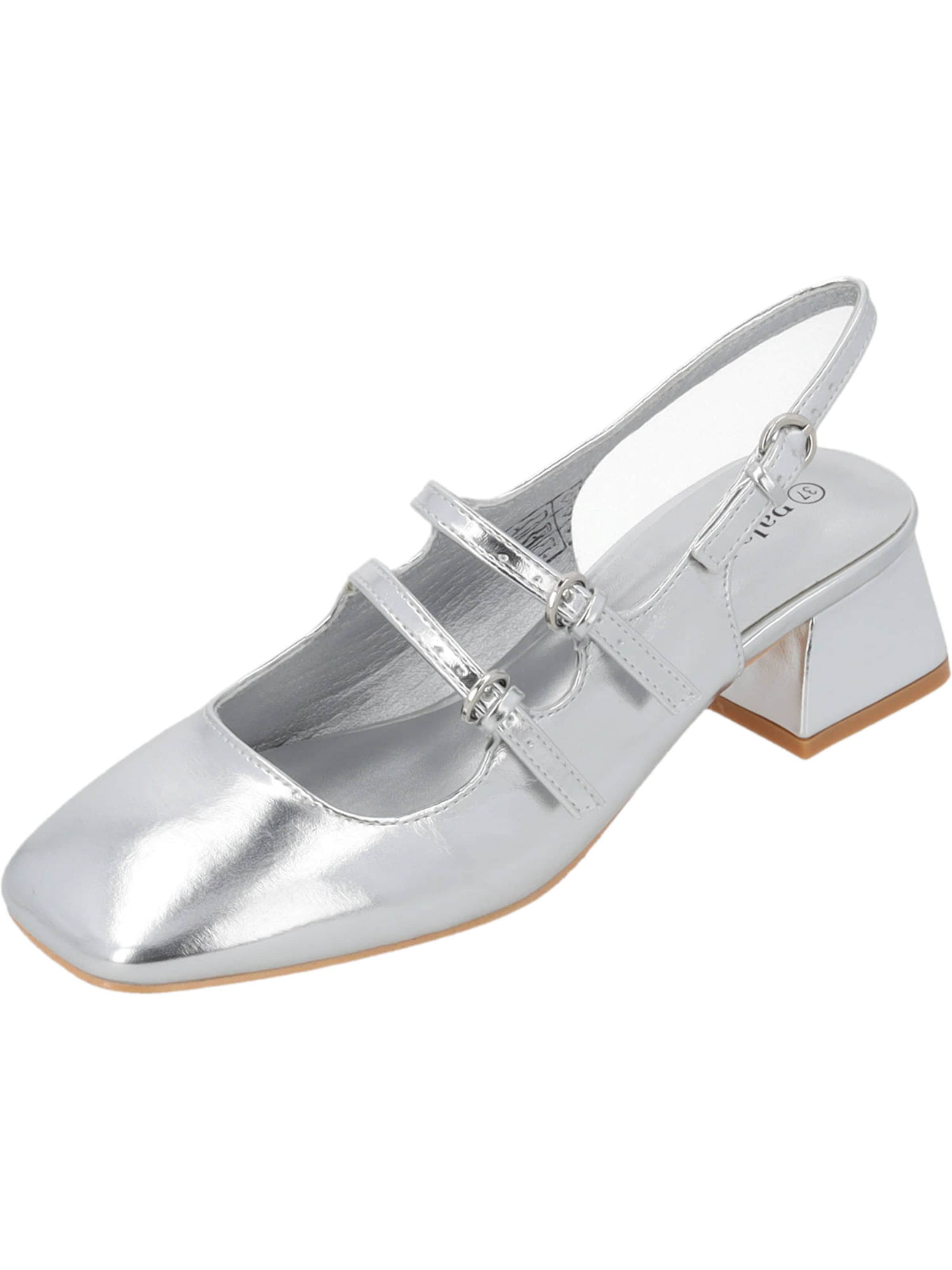 Palado Slingpumps 'Guhala' in Silber: Vorderseite