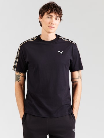 PUMA Μπλουζάκι 'Essentials Elevated' σε μαύρο: μπροστά