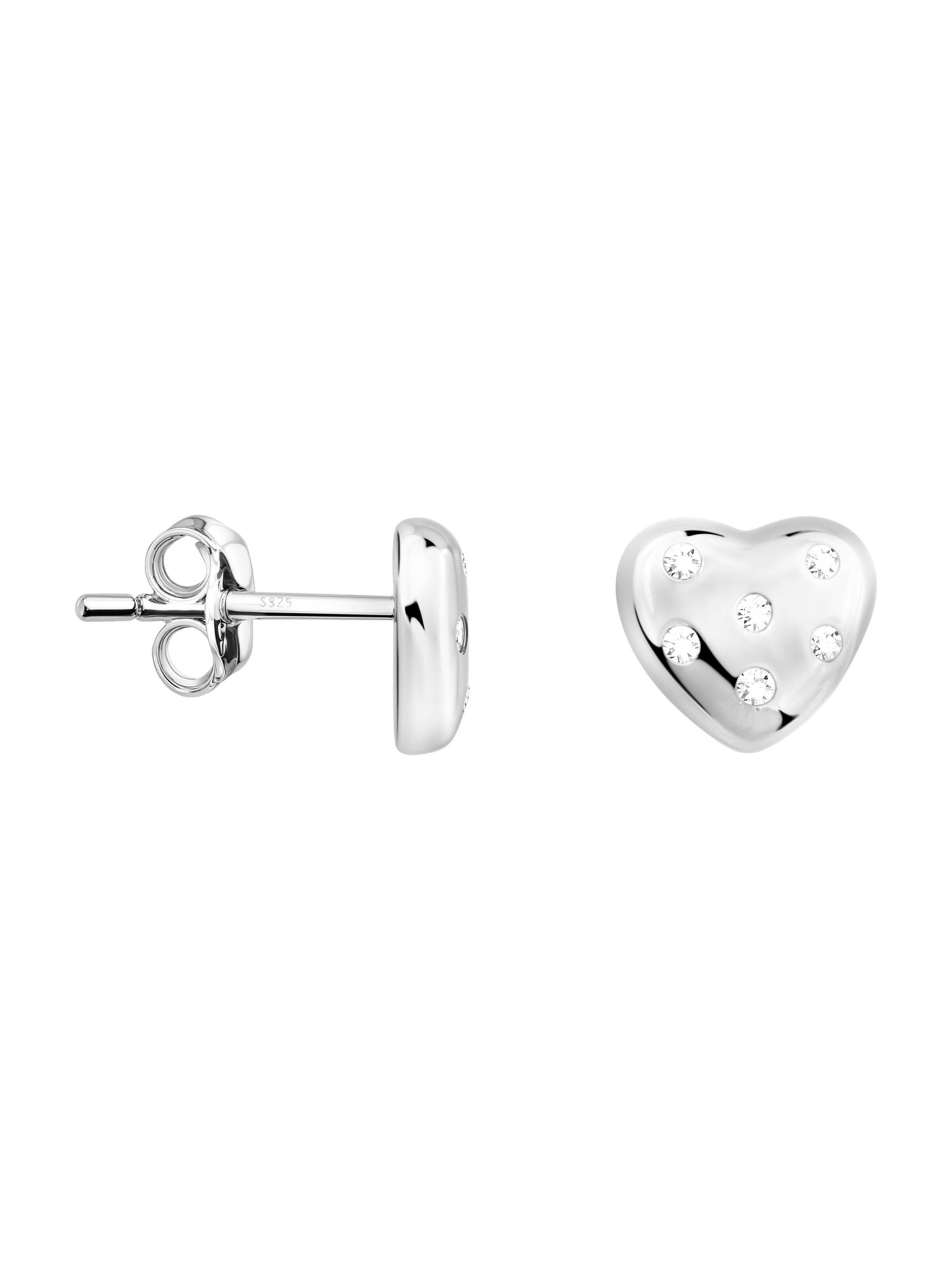 Sofia Milani Earrings 'Heart' in Silver: front