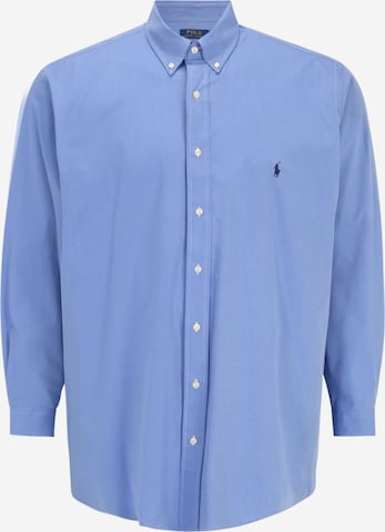 Polo Ralph Lauren Big & Tall Regular fit Overhemd in Blauw: voorkant